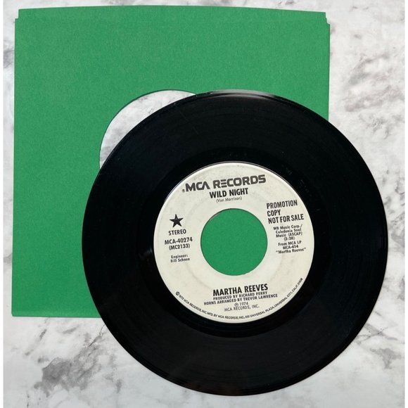 Martha Reeves Wild Night 45 R&B Soul Promo 1974 MCA 40274 VG+ - Picture 3 of 4